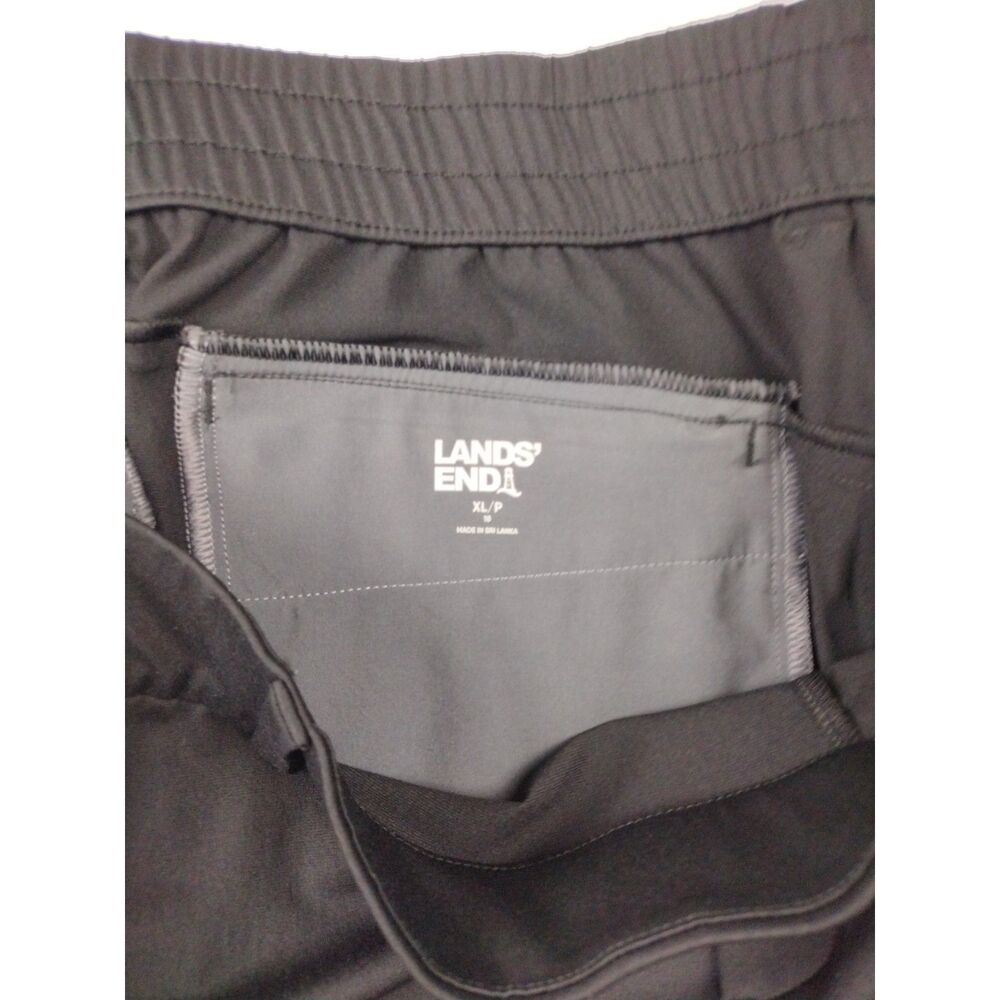 Lands End Womens‎ XL Petite Black Active Crop Pants Zipper Pockets Golf Travel - Picture 5 of 8
